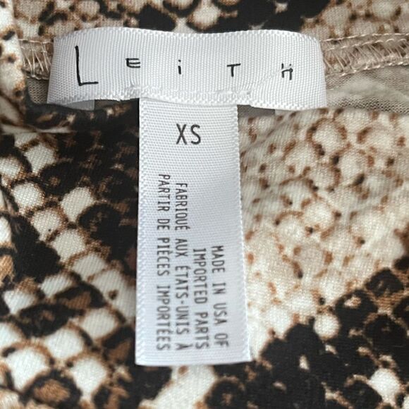 Leith Snakeskin Print Long Sleeve Bodycon Dress - Picture 8 of 11